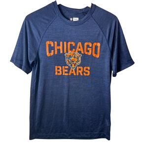 Chicago Bears T-Shirt Mens Small Navy Blue Graphic Athletic Short Sleeve NFL